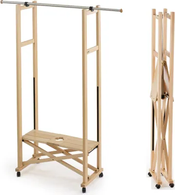 Produktbild von Kleiderständer ELIOS 642 ausziehbar, Höhe 168 cm, Stangenlänge 78-140 cm, mit Ablage