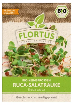 Produktbild von Keimsprossen Ruca-Salatrauke | Keimsprossen von FLORTUS, Menge:75 g