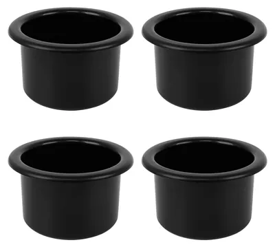 Zdjęcie produktu dla Omgoods - Podstawka na kubek - 4 sztuki - Plastikowa - Czarna - Wkładka - Trwała - Do samochodu/łodzi/kampera - Pojemnik na napoje