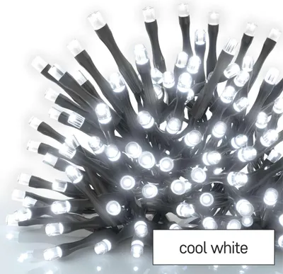 Standard LED spojovací vánoční řetěz – rampouchy, 2,5 m, venkovní, studená bílá