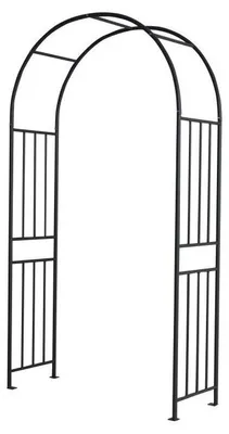 Produktbild von Rosenbogen 220x120 cm aus Metall in Schwarz pulverbeschichtet