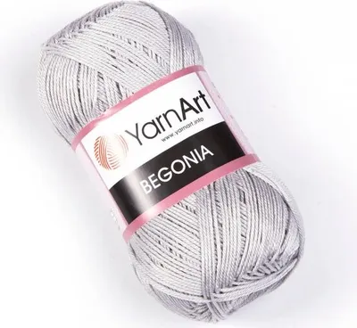 Produktbild von Yarn Art Begonia 4920 Light Grey Strickgarn