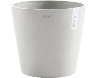 Produktbild von Pflanztopf Ecopots Amsterdam Kunststoff Ø 30 cm H 26 cm weißgrau