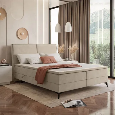 Produktbild von VIOLETT Boxspringbett mit Bonellmatratze und mit Topper Monolith 02 180x200 cm