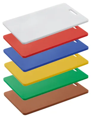 Produktbild von HACCP Schneidbrett, Kunststoff, 40x25x1,2 cm, Farben wählbar, mit Griff : Grün Variante: Grün
