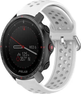 Produktbild von Strap-it Polar Grit X Pro Silikonarmband mit Löchern (Weiß)