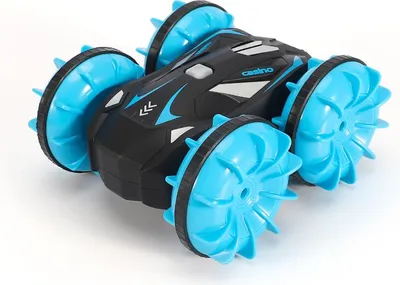 Obrázok produktu pre D878 1:20 2.4G RC Stunt Auto Pozemok Voda dvojstranné diaľkové ovládanie vozidla Modrá hračka