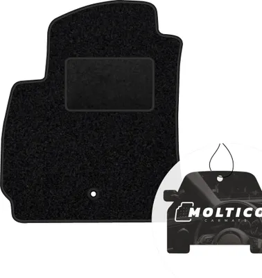 Produktbild von moto-MOLTICO Fahrer Fußmatte Auto Velours Fahrerseite Autoteppiche Schwarz Fahrermatte 1-teilig passend für Chevrolet Orlando 2010-2018