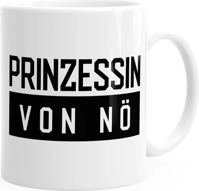 Produktbild von Kaffee-Tasse Prinzessin von nö Teetasse Keramiktasse MoonWorks® weiß unisize