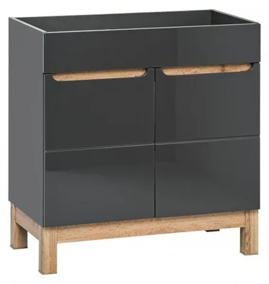 Image de Meuble sous vasque - 60 x 45 x 85 cm - Cintra Graphit