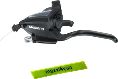 Zdjęcie produktu dla Oferta zestawu / dźwignia zmiany biegów i hamulca Shimano ST-EF500 4-palcowa 3-rzędowa lewa wraz z opaską odblaskową maxxi4you