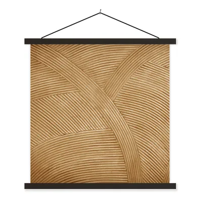 Produktbild von MuchoWow® Textilposter Struktur - Natur - Kunst - Rattan 60x60 cm mit schwarzem Rahmen - Posteraufhänger