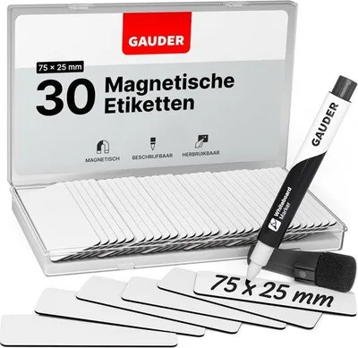 Produktbild von Magnetische Streifen beschreibbar 10 Stück bunt