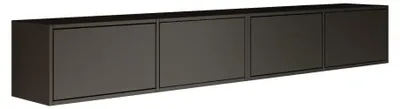 Produktbild von Selsey Framme – Hängendes TV-Board mit vier Klappen 200 cm, Schwarz