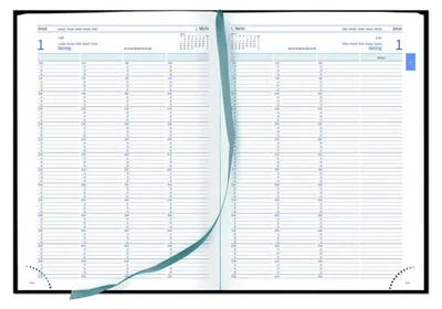 Produktbild von 2027 GÜSS Planungsbuch A4, 768 S., Doppelseite pro Tag, Einband Tucson schwarz
