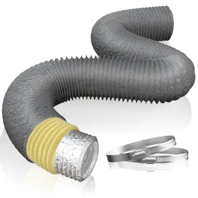 Productafbeelding van Aanzuigslang, diameter 100 mm, lengte 5 meter, PVC, geïsoleerd, flexibel