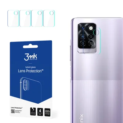 Produktbild von 3mk Hybridglas Lens Protection für Infinix Note 10 Pro Kamera Objektiv Kameralinse 0,16mm 6H (4 Stück)