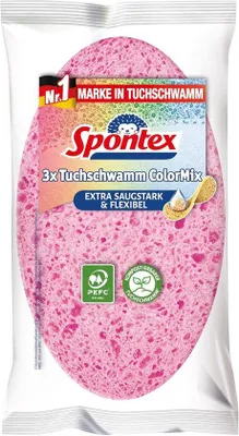 Produktbild von Famanu Reinigungsschwämme extra saugfähig und reißfest - 3 Farben