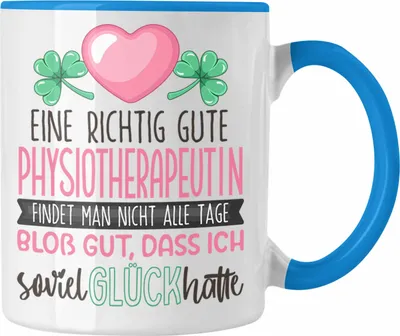 Produktbild von Trendation - Physiotherapeutin Tasse Geschenk Dankeschön Beste Physiotherapeutin Der Welt Dankeschön (Blau)
