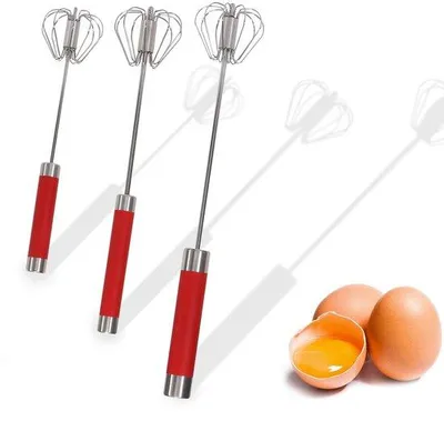 Obrázek produktu pro Nerezová metla na vejce, 25–35 cm, poloautomatická, ruční, vhodná do myčky