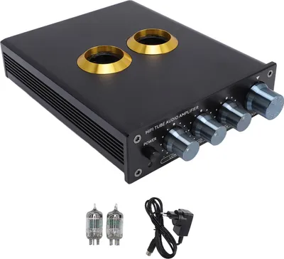 Productafbeelding van Voorversterker, compact, met geïntegreerde circuitbescherming, buizenversterker, HiFi-audio voor thuisgebruik, met EU-stekker