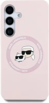 Produktbild von KARL LAGERFELD Tasche passend für SAMSUNG S25 KLHMS25SSKCHTCP (Magnetische Silikondoppelköpfe) rosa