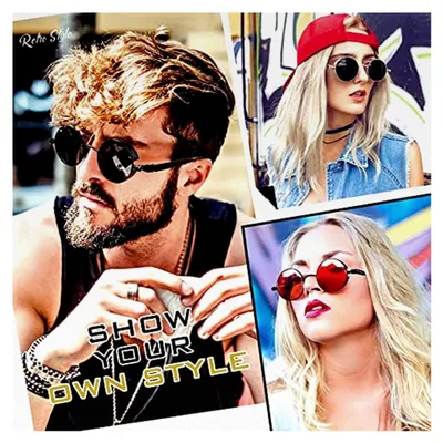 Produktbild von Retro Runde Steampunk Polarisierte Sonnenbrille für Herren und Damen UV400
