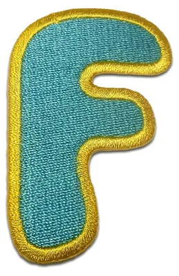 Produktbild von Buchstabe F - 6.3x4.2cm: Alphabet Buchstaben Einzeln Auswählbar - Aufnäher, Bügelbild, Aufbügler, Applikationen, Patches, Flicken, Zum Aufbügeln