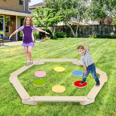 Zdjęcie produktu dla Zestaw drewnianych belek równoważnych – ćwiczenie równowagi i koordynacji – zabawki Montessori dla małych dzieci