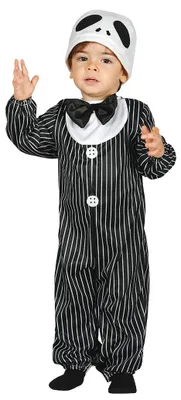 Produktbild von Skelett-Kostüm für Babys mit Kopfbedeckung, Gr. 86-98, Größe:86/92