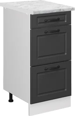 Immagine prodotto di Mobiletto base per cucina Vicco R-Line Antracite rustico 40 cm PL Marmo, Model 46259