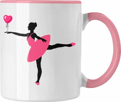 Produktbild von Trendation - Ballett Ballerina Tasse Mädchen Geschenk Lehrer Frauen Balett Geschenkidee Kaffeetasse (Rosa)