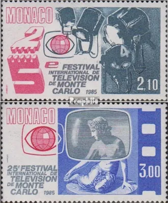 Produktbild von Briefmarken Monaco 1984 Mi 1662-1663 (kompl.Ausg.) gestempelt Fernsehfestival
