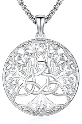 Immagine prodotto di Collana in argento con ciondolo ad albero della vita, per donna
