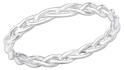Produktbild von Ring geflochten Silber 925 Zopfmuster 57 (18.1 mm Ø)