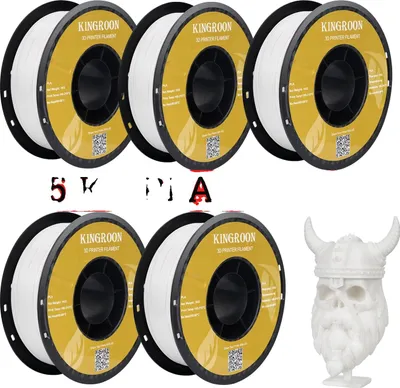 Obrázok produktu pre 3D tlačové vlákno, materiál PLA, priemer 1,75 mm, 5 KG PLA biela