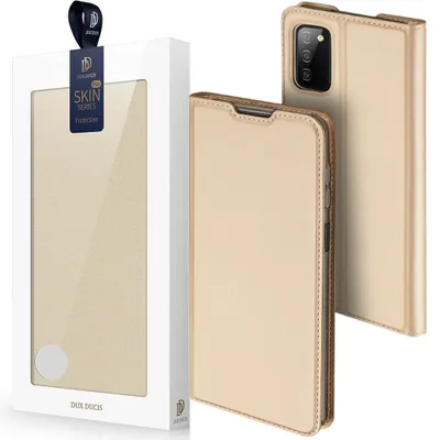 Zdjęcie produktu dla Dux Ducis Skin Pro Kabura Etui Pokrowiec Z Klapką Samsung Galaxy A03S Złoty