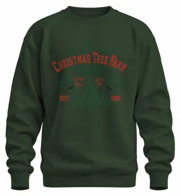 Immagine prodotto di Maglione con cappuccio "Griswold Co Christmas Tree Farm Lustig Schöne Bescherung", colore verde bottiglia, taglia XL