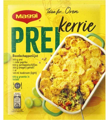 Produktbild von Maggi Ovenschotel Prei Kerrie Kräutermix 64g – Würzige Gewürzmischung für Aufläufe