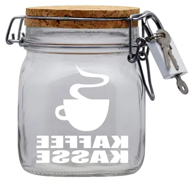 Produktbild von Spardose Kaffeekasse Geld Geschenkidee Transparent M