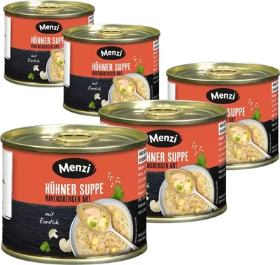 Produktbild von Menzi Hühner Suppe Ravensberger Art, 5x200ml