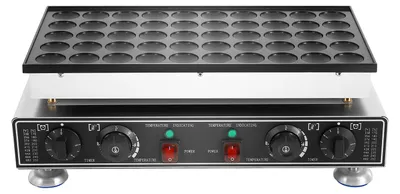 Immagine prodotto di Macchina per muffin - Potenza: 1800W - 50 cavità da 4,5 cm - Acciaio inossidabile antiaderente - Temperatura: 50-300°C - Timer: 1-5 minuti - Spina EU a 220V - Colore: nero