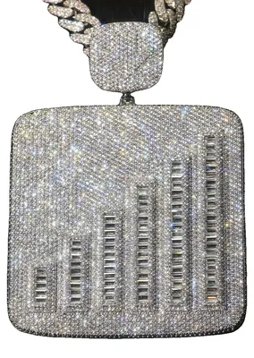 Image de Pendentif, style hip-hop, options personnalisables, 1 pendentif, plaqué or 18 carats