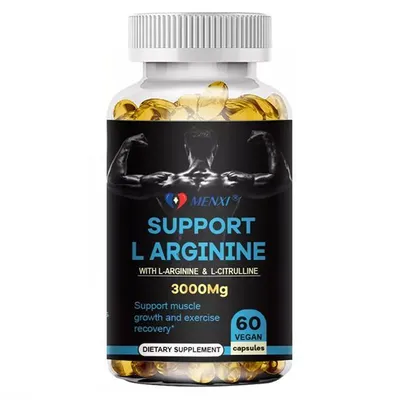 Produktbild von L-Arginine Support 3000mg (60 Kapseln) Nahrungsergänzungsmittel, Muskeln, Ausdauer, Immunsystem, Männergesundheit, Vitalität