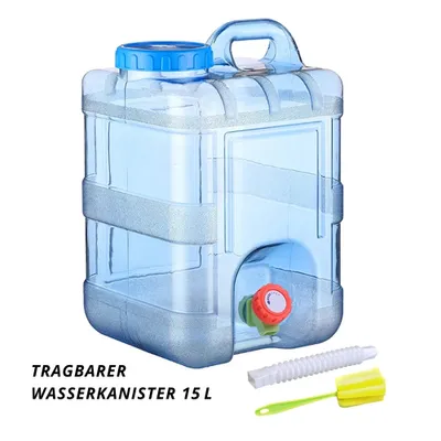 Produktbild von Wasserkanister 15 L – Tragbarer Trinkwasserbehälter mit Hahn für Camping & Outdoor
