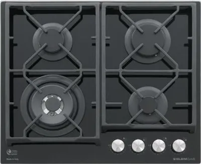 Immagine prodotto di Glem Gas GV64TXBK piano cottura Nero Da incasso 60 cm 4 Fornelli