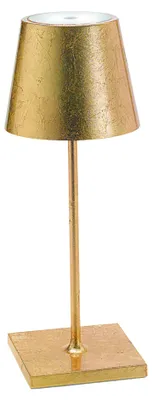 Produktbild von Poldina Pro Mini Gold Leaf LED-Tischleuchte, wiederaufladbar und dimmbar mit einer Akkulaufzeit von bis zu 12 Stunden