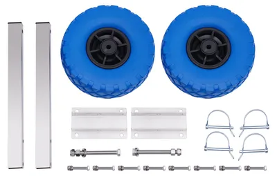 Immagine prodotto di Set di ruote per rimorchi per imbarcazioni gonfiabili, struttura resistente, elevata capacità di carico, blu