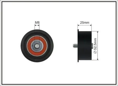 Produktbild von CAFFARO 155-22 Umlenkrolle Zahnriemen Ø53mm für OPEL ZAFIRA B (A05) Corsa C Schrägheck (X01) Meriva A (X03) Astra H Caravan (A04) Astra H Schrägheck