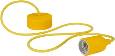 Produktbild von Vellight Pendelleuchte mit Textilkabel, Silikongummi, 100 cm, längenverstellbar, E27-Fassung, Gelb